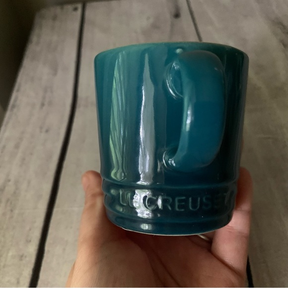 New Le Creuset Second Choix Espresso Cups Mugs - 100 ml 3.5 oz In Deep Teal - Picture 2 of 3